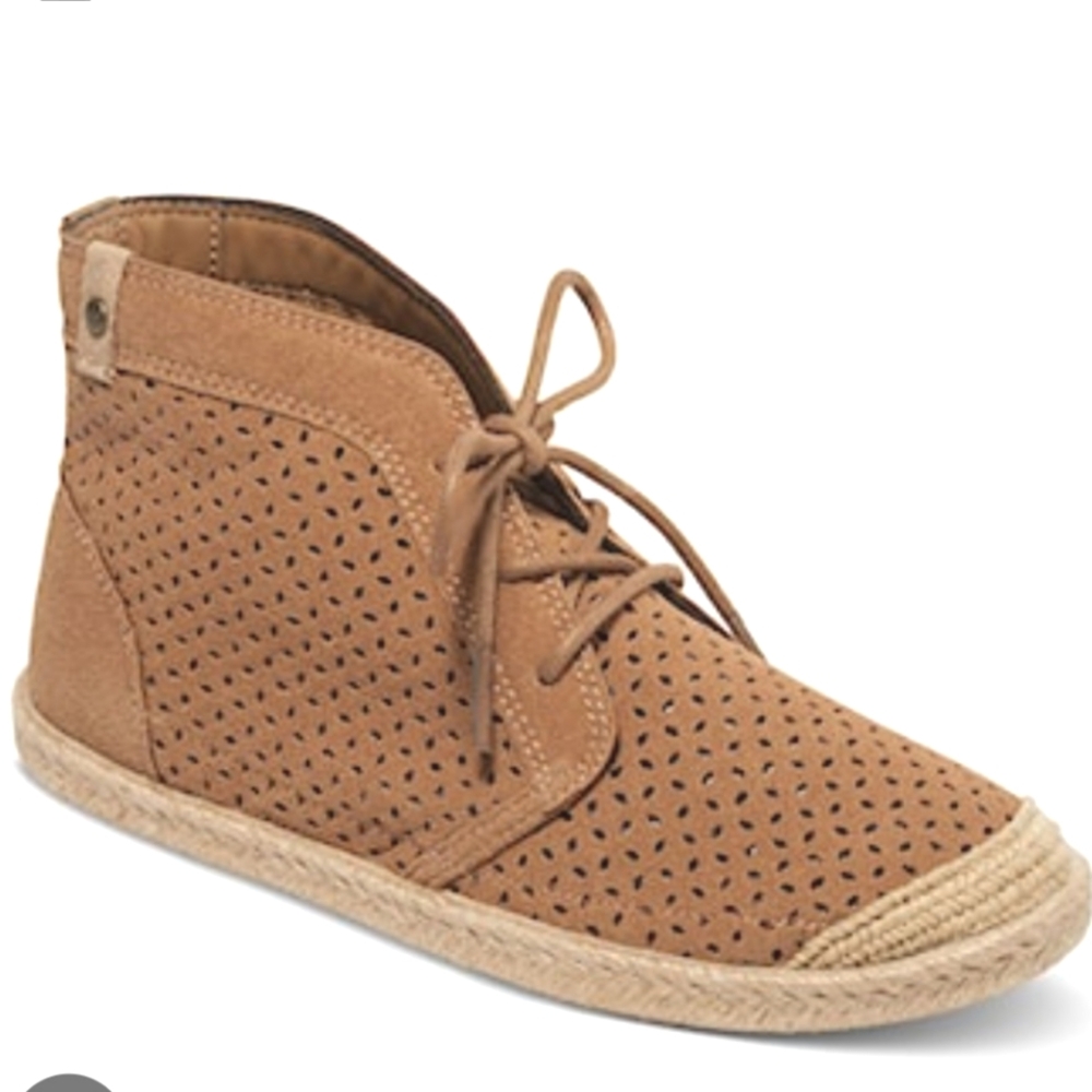 Roxy Flamenco Perforated Suede Booties